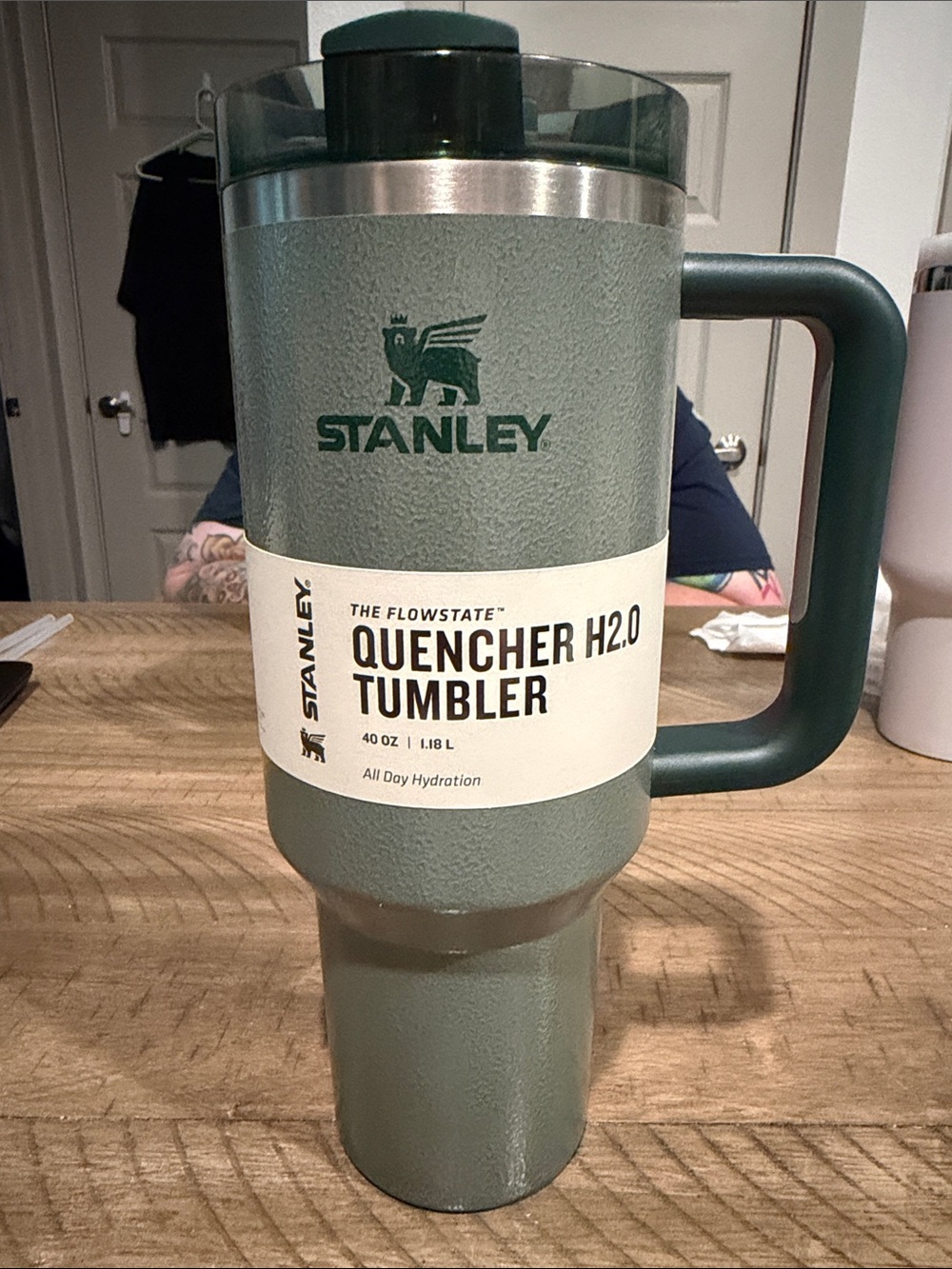 Stanley 40oz HAMMERTONE Green Quencher Insulated Travel Tumbler with Handle